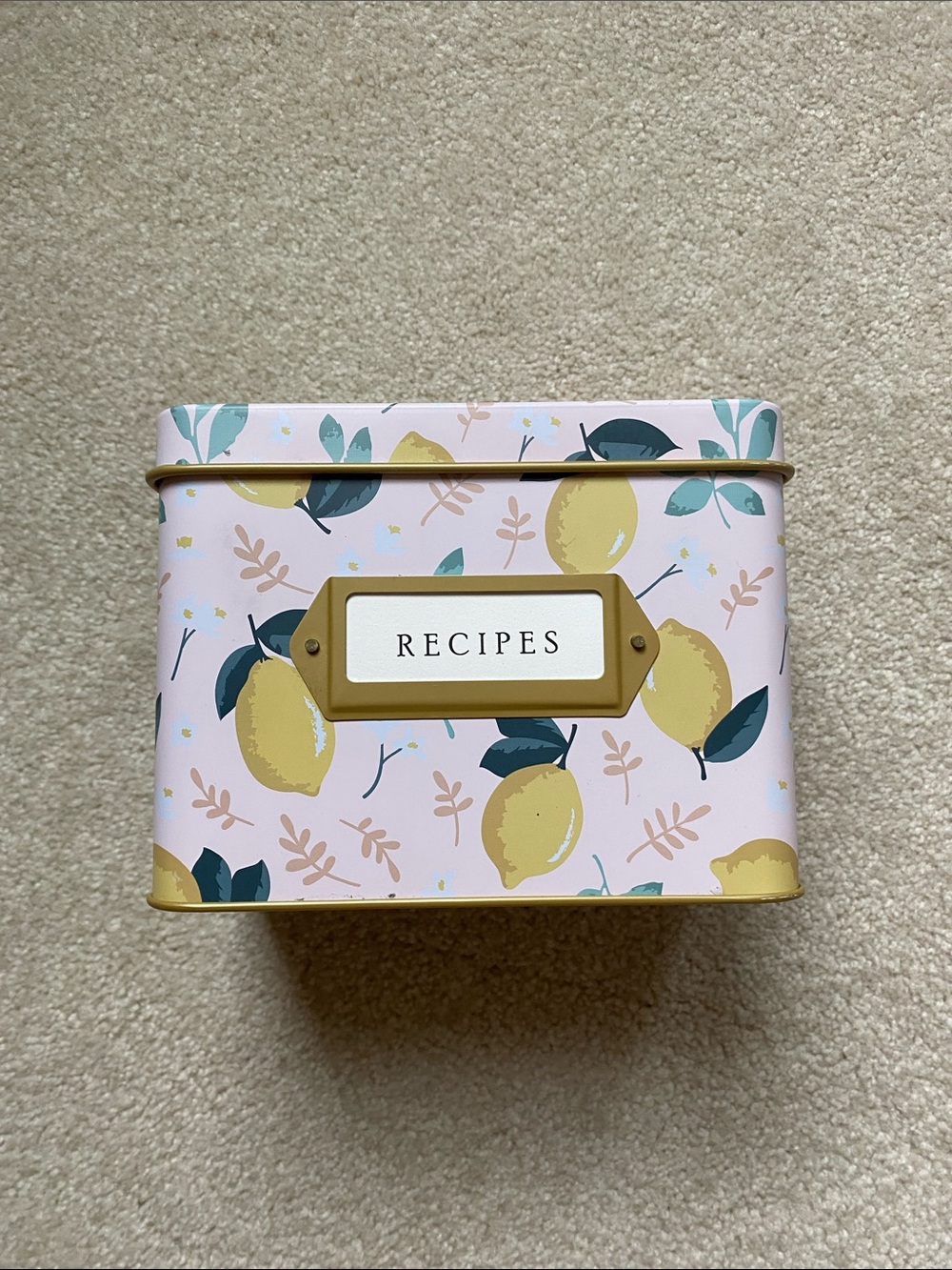 Pink Lemon Recipe Tin Box